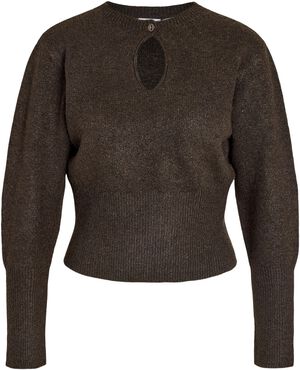 NMSLOAN L/S O-NECK KEYHOLE KNIT