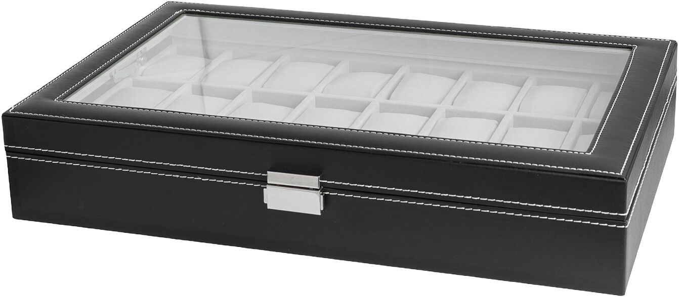 Ditur Watch Box 24 Watches Black Synthetic leather KXD0486