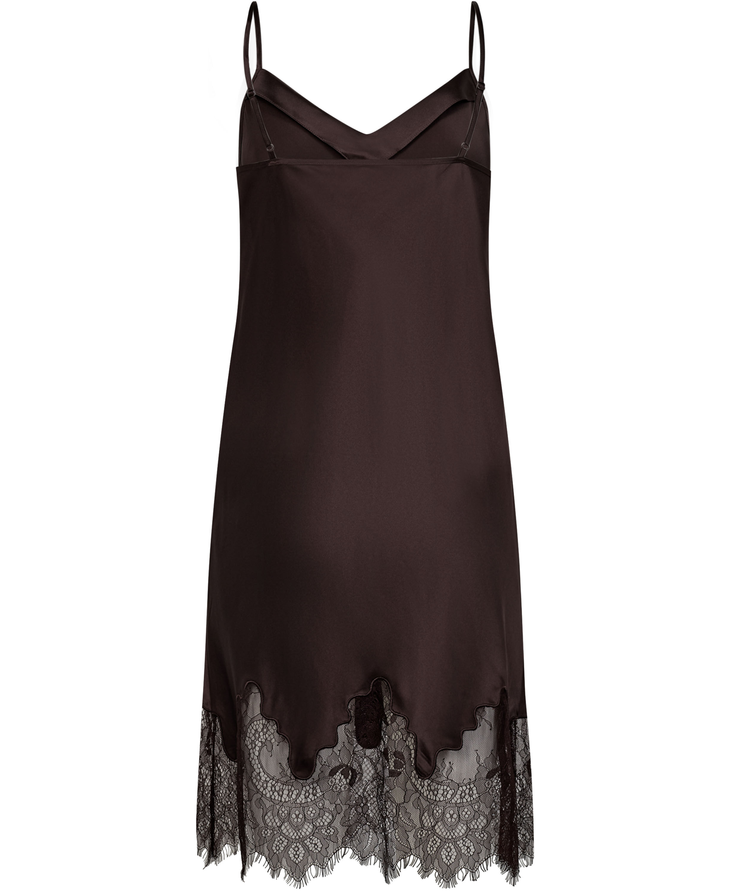 Moon 7 G - Slip Dress w. Lace, 100% Silk