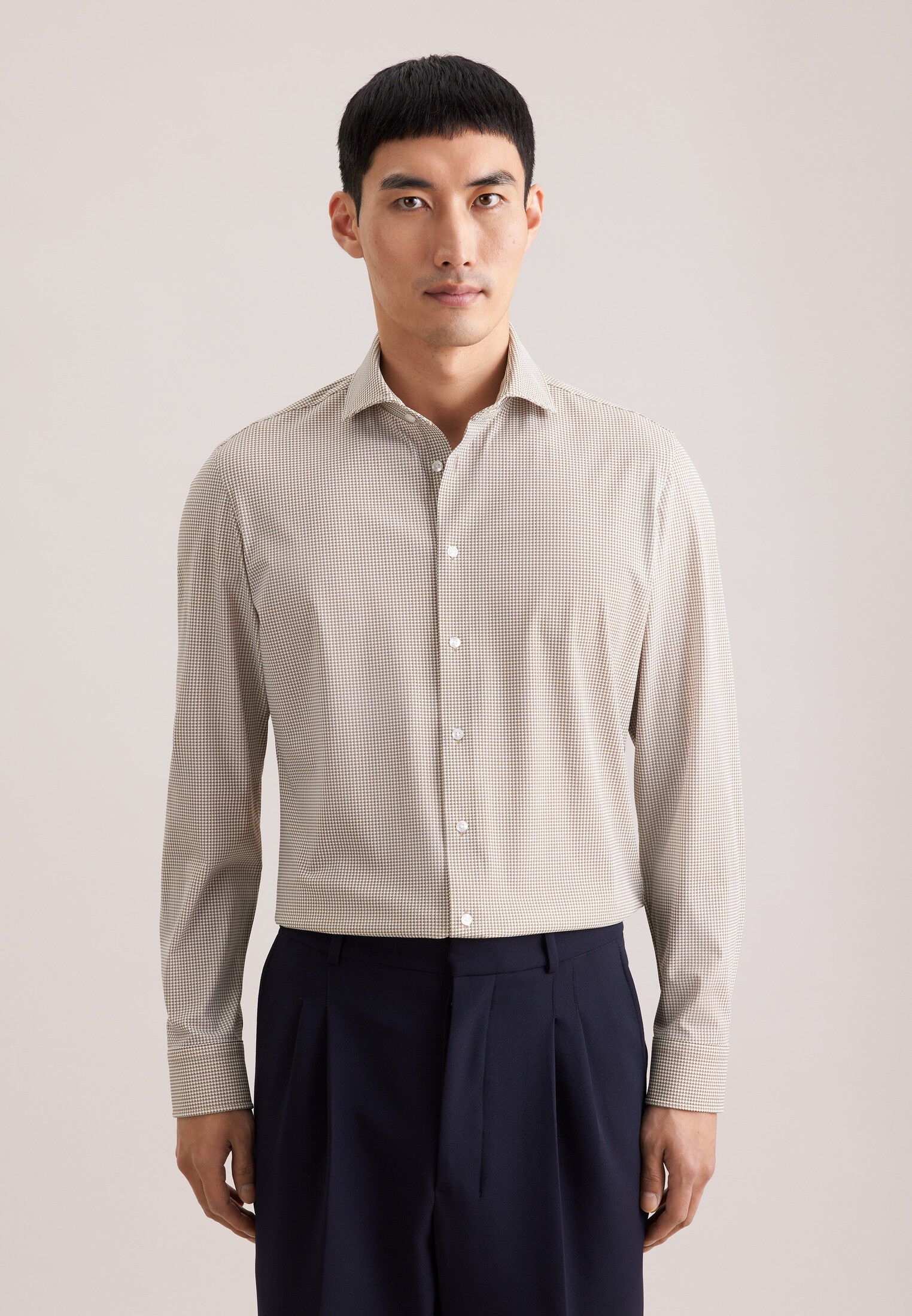 Performance shirt Slim 1/1 Kent-Collar Print