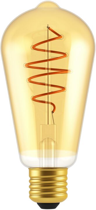 PÆRE-DEKO E27 ST64 SPIRAL EDISON DÆMP GULD