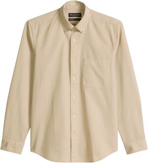 Button down collar, long sleeves, o