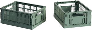 HAY Colour Crate Mini-Set of 2-Sage green