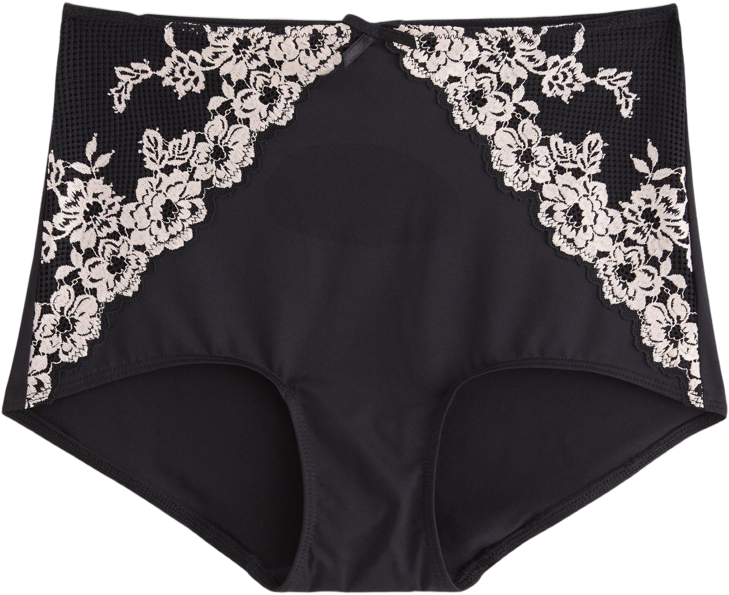 Briefs with a high waist and lace d