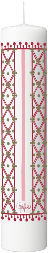 Eva Kalenderlys 2025 Ø5 cm hvid m. deko