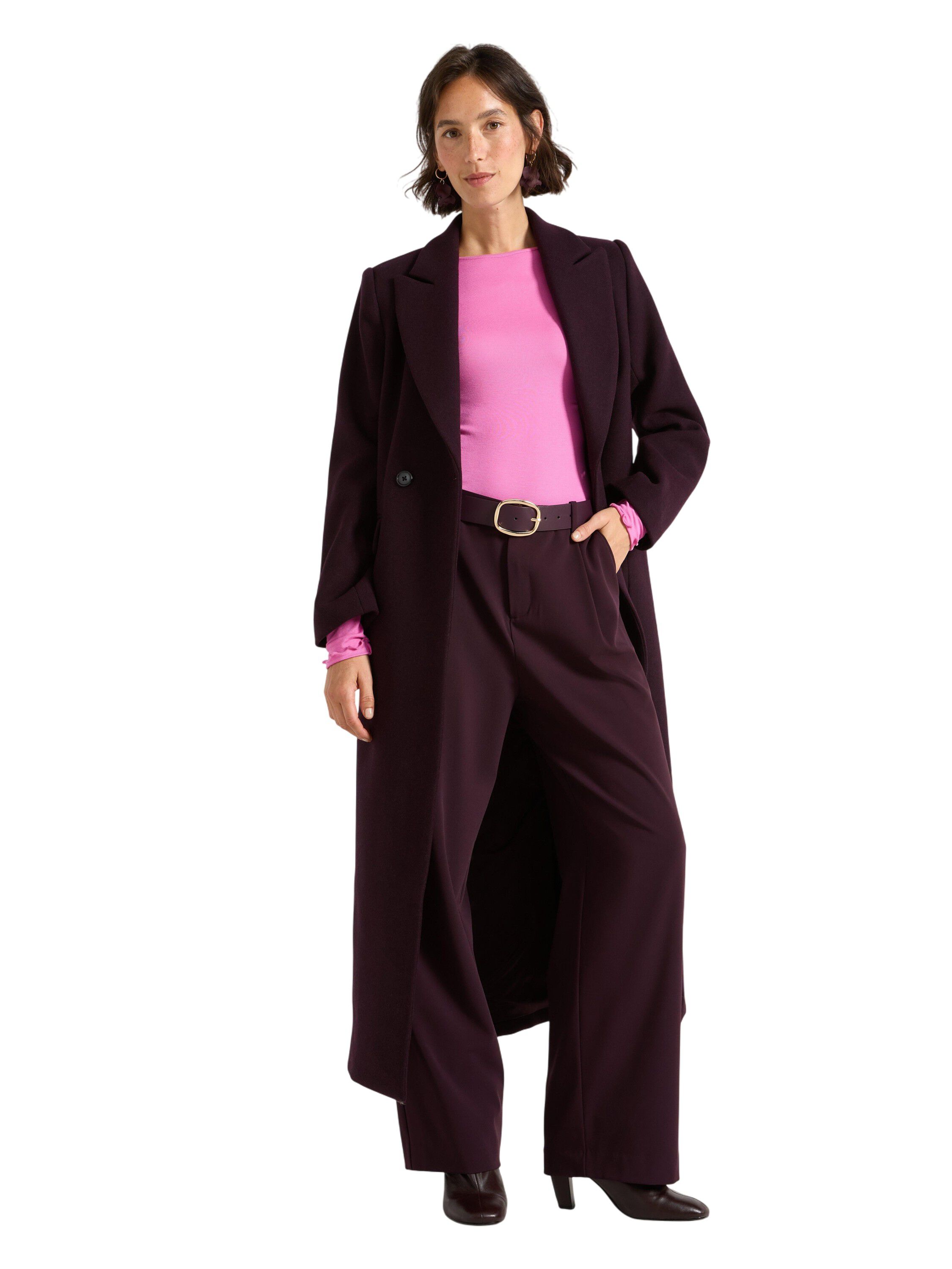 Lang&aelig;rmet top i bl&oslash;d viskose med en