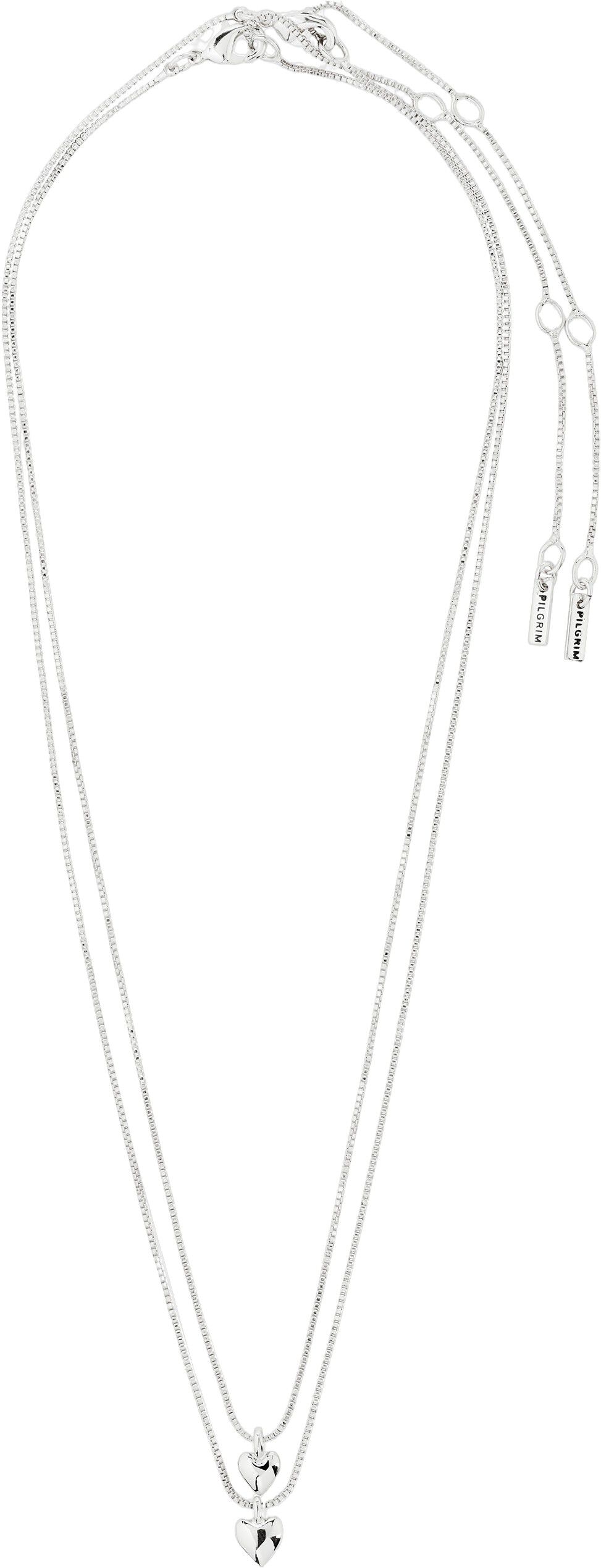 PENINA gift set, necklace & earstuds, silver-plated