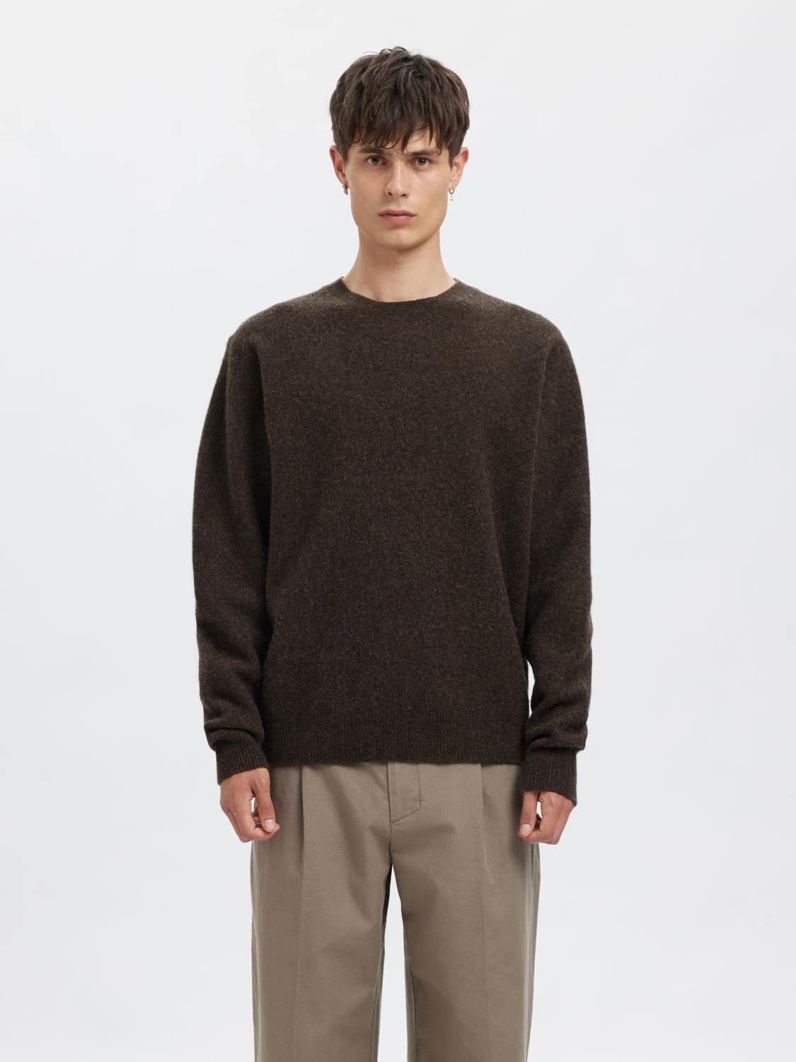 ANRRAGI LS KNIT WOOL CREW NECK