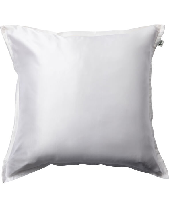 Silke pudebetræk med lynlås, 100 % morbærsilke, 60x63 cm, hvid