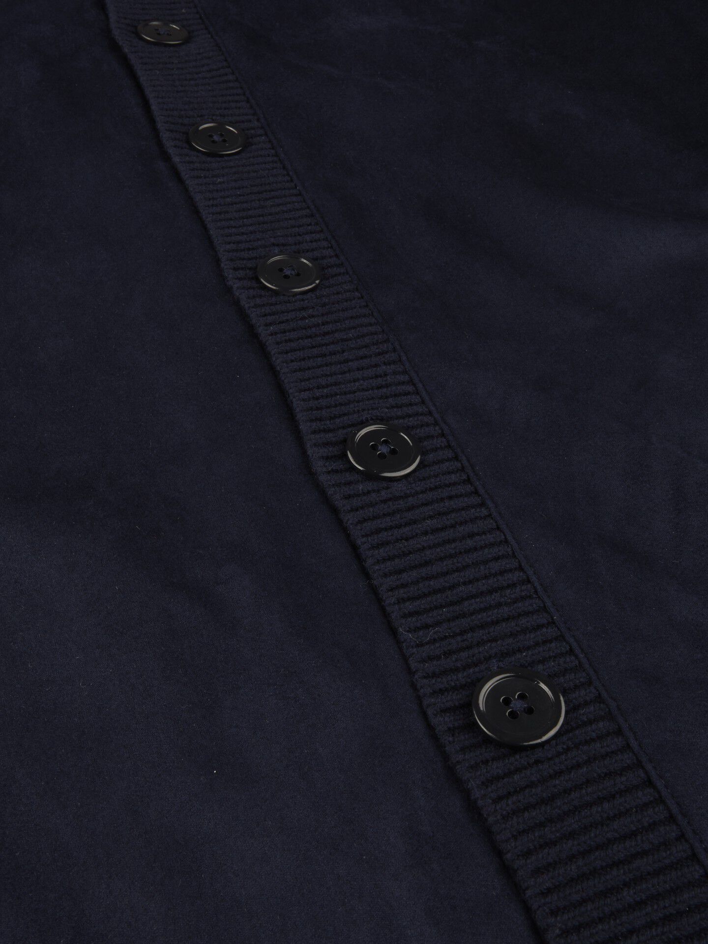 Cardigan Knitted Hybrid Buttoned Alcantara