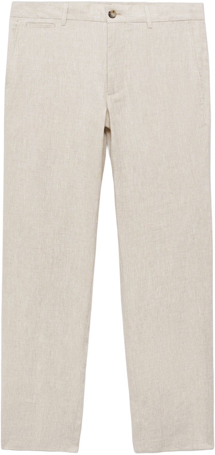 Slim-fit 100% linen trousers