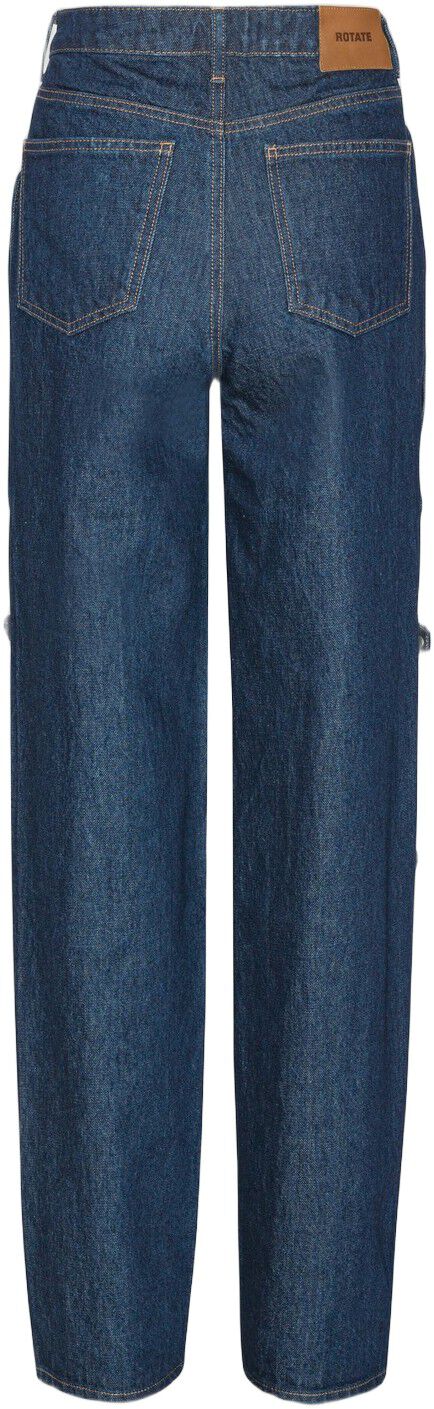 BUTTONED WIDE LEG JEANS
