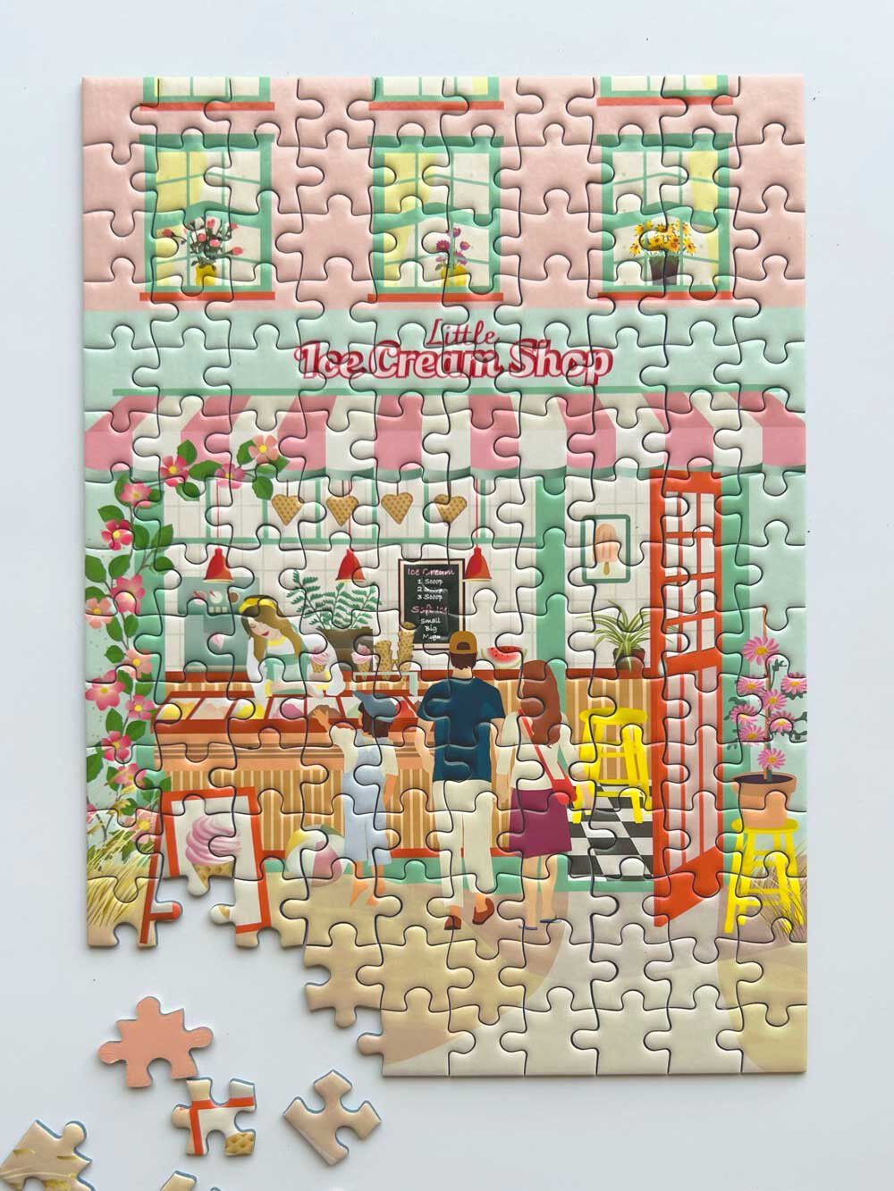 LITTLE ICE CREAM SHOP - puslespil med 150 brikker