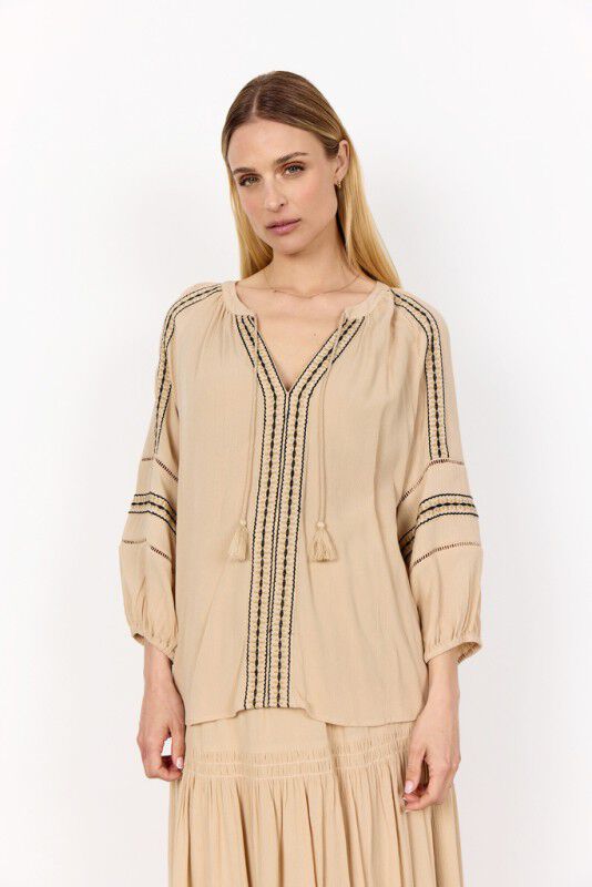 SC-SEBORA 1 Bluse Sand