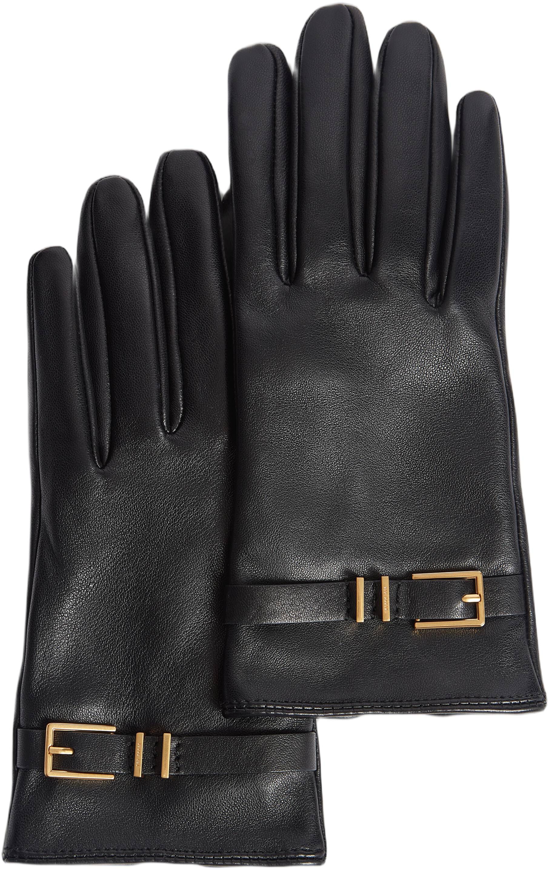 JILLLA Buckle Detail Leather Gloves