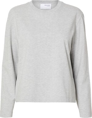 SLFESSENTIAL LS BOXY TEE NOOS