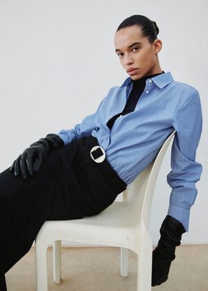 Cotton and lyocell blend straight s