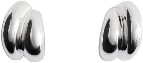 Embossed semi-hoop earrings