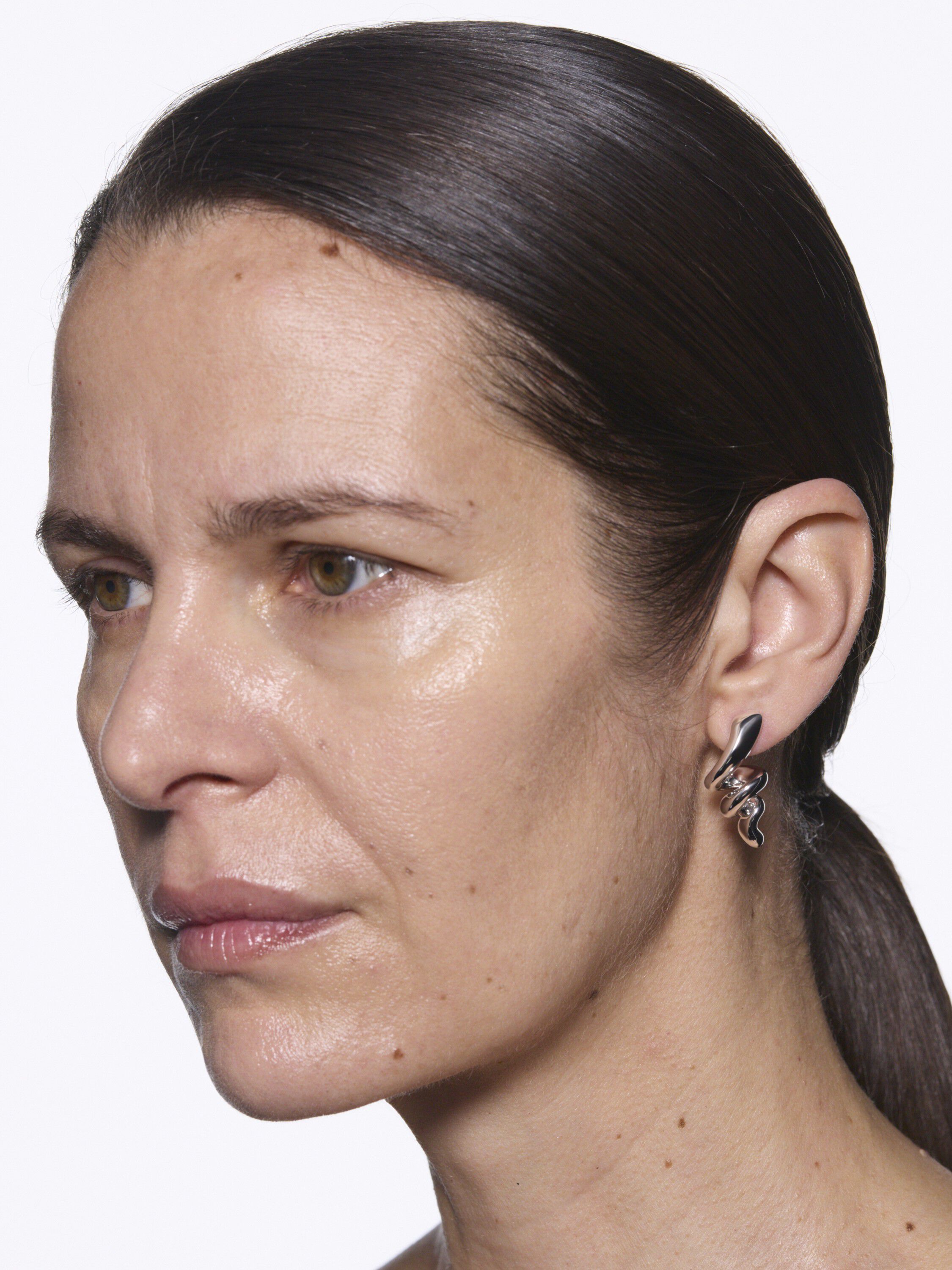 Coil Earrings Small Silver - PAIR