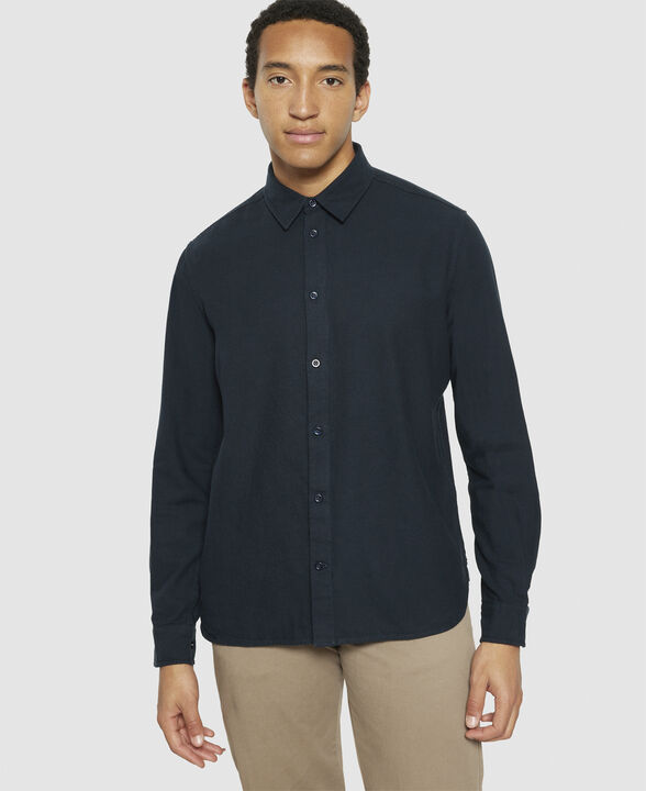 Regular fit heavy twill flannel shirt - GOTS/Vegan