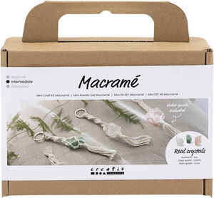 Mini DIY Kit Macramé, Nøglering