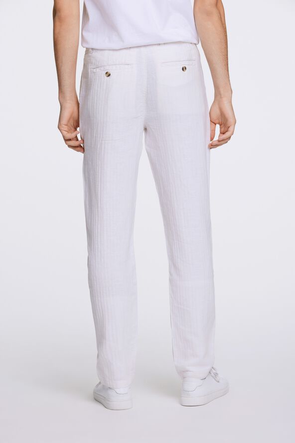 Linen blend herringbone pants