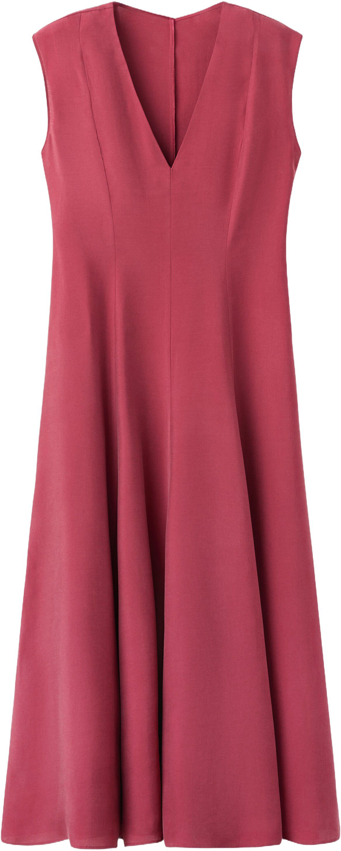 Midi dress with V-neck
