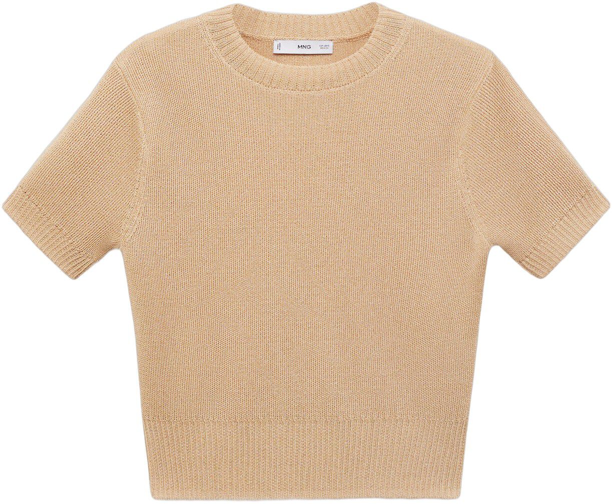 Short-sleeved crop sweater