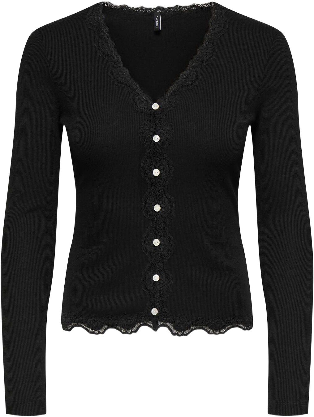 ONLENEA L/S LACE MIX PLACKET TOP JR