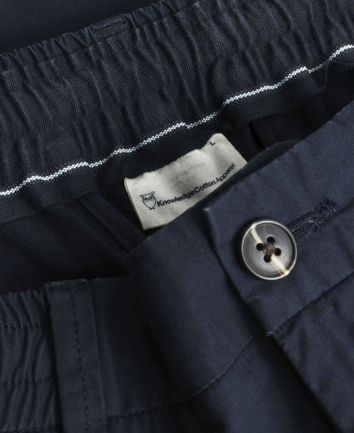 FIG loose poplin elastic waist string shorts - GOTS/Vegan