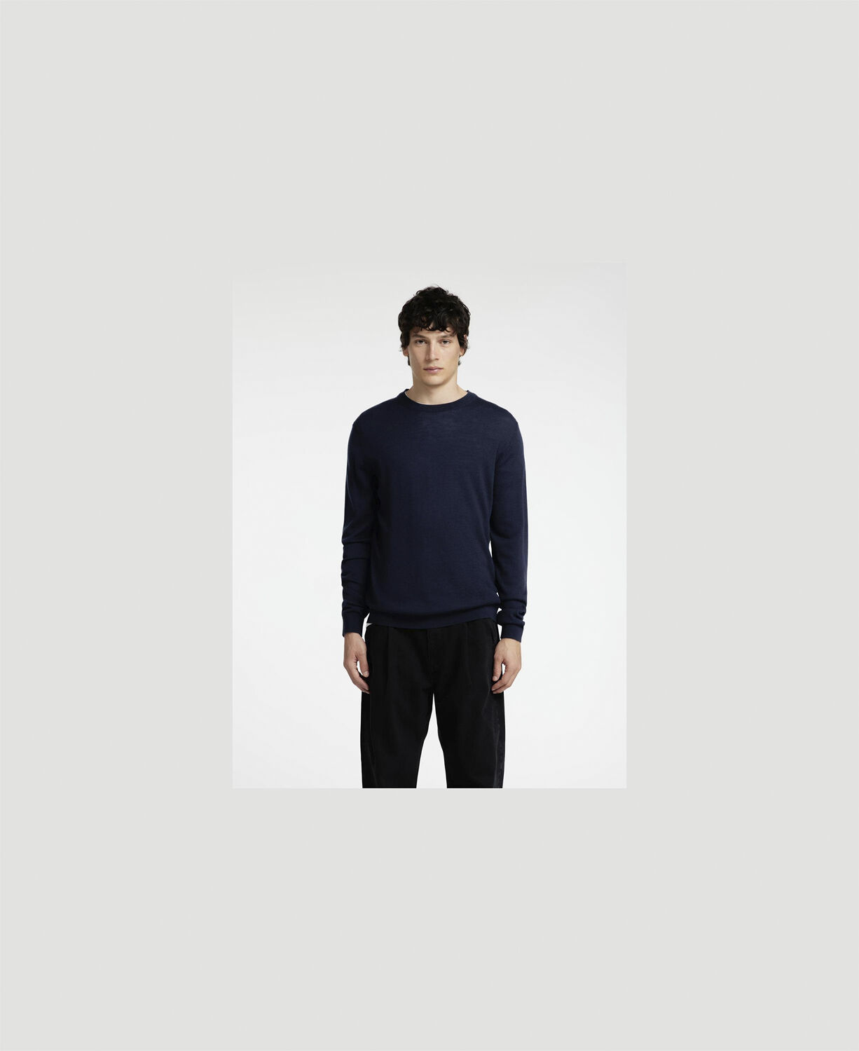 Slhtray Ls Knit Merino Crew Neck Noos