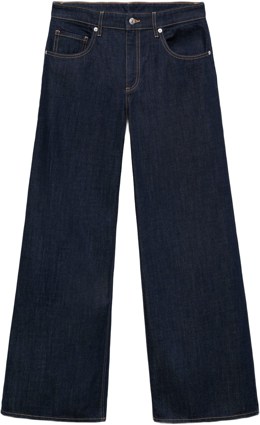 Low-rise wide-leg jeans