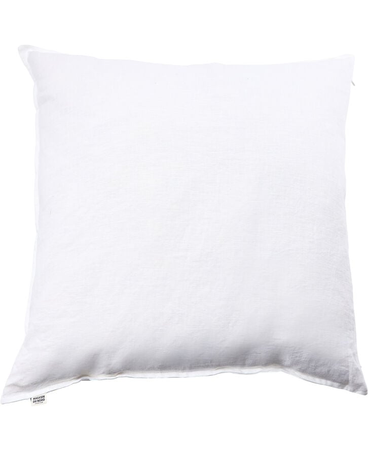 Hør vasket pude White 60x60