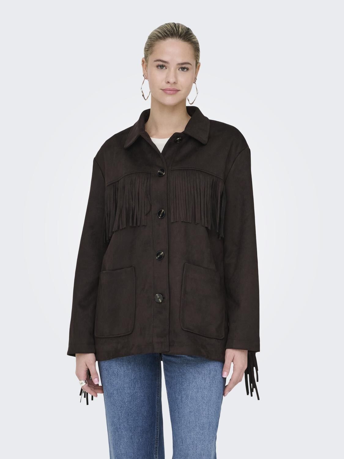 ONLWILLA FRINGES FAUX SUEDE JACKET