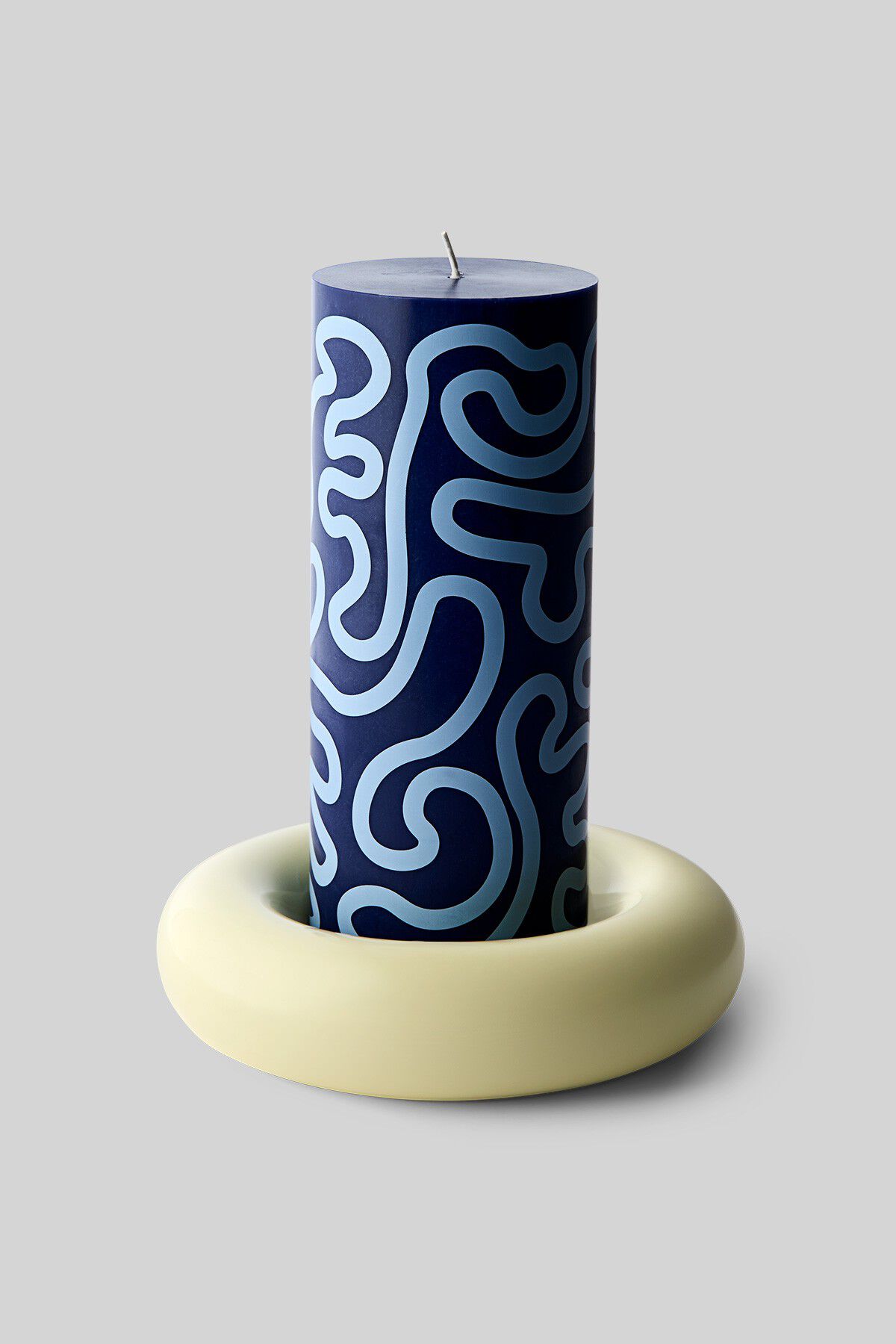 BOB CANDLE HOLDER, LARGE, YELLOW