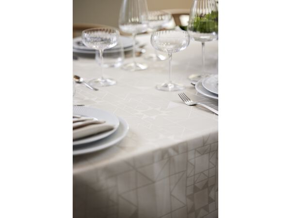 Duk 140x320 Star Damast Beige