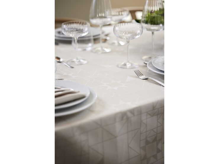 Duk 140x320 Star Damast Beige