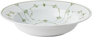 Green Fluted Pl Deep Plate 23cm