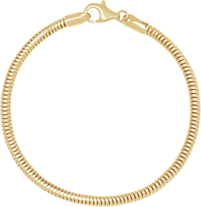 Men's Gold Plated Sterling Silver Round Chain Bracelet