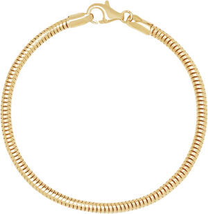Men's Gold Plated Sterling Silver Round Chain Bracelet