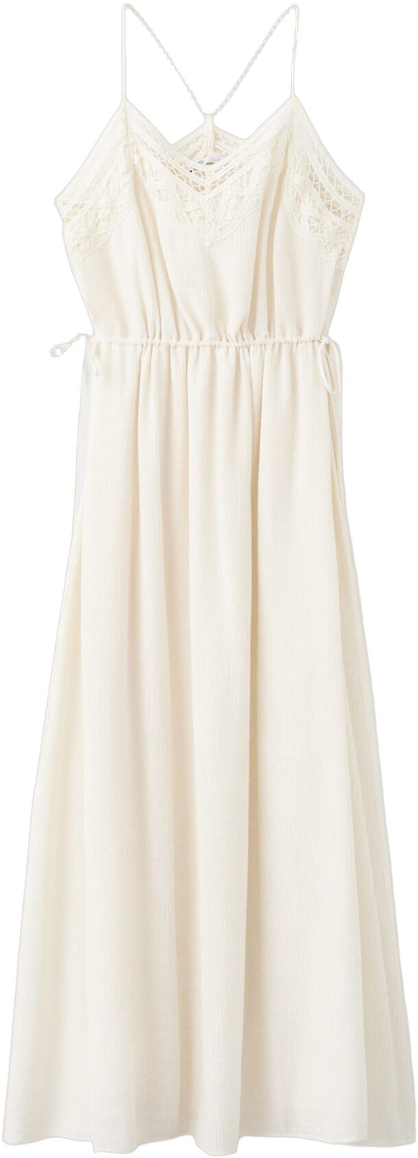 Embroidered cutwork crinkle dress