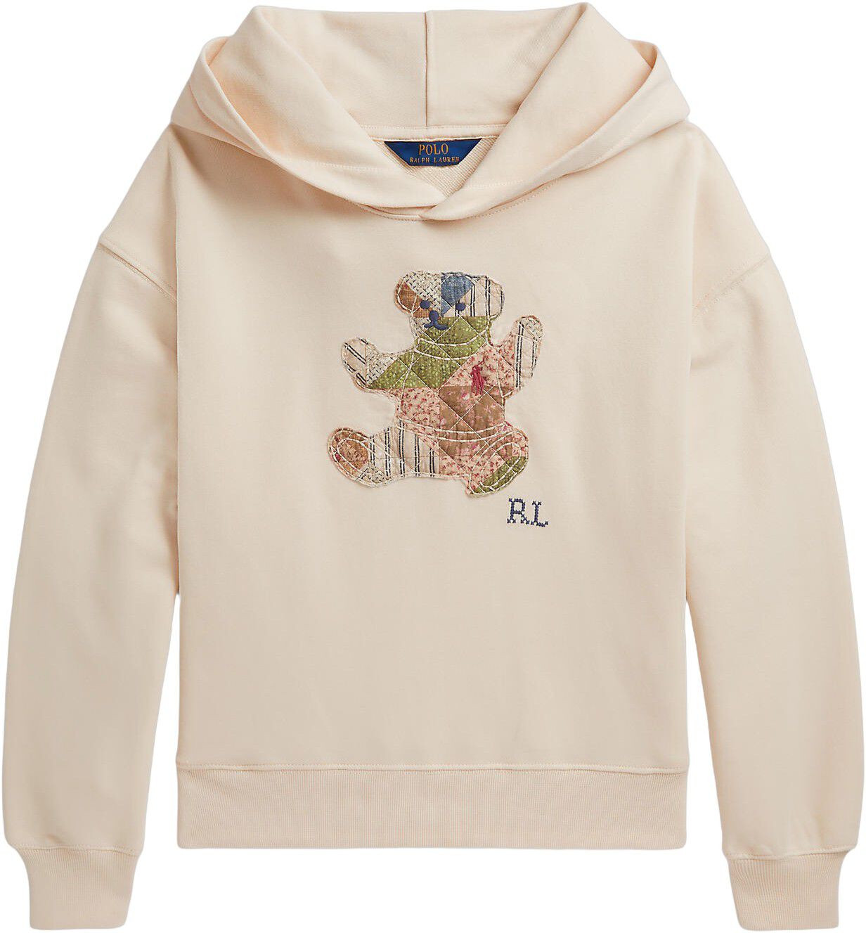 Patchwork Polo Bear French Terry Hoodie