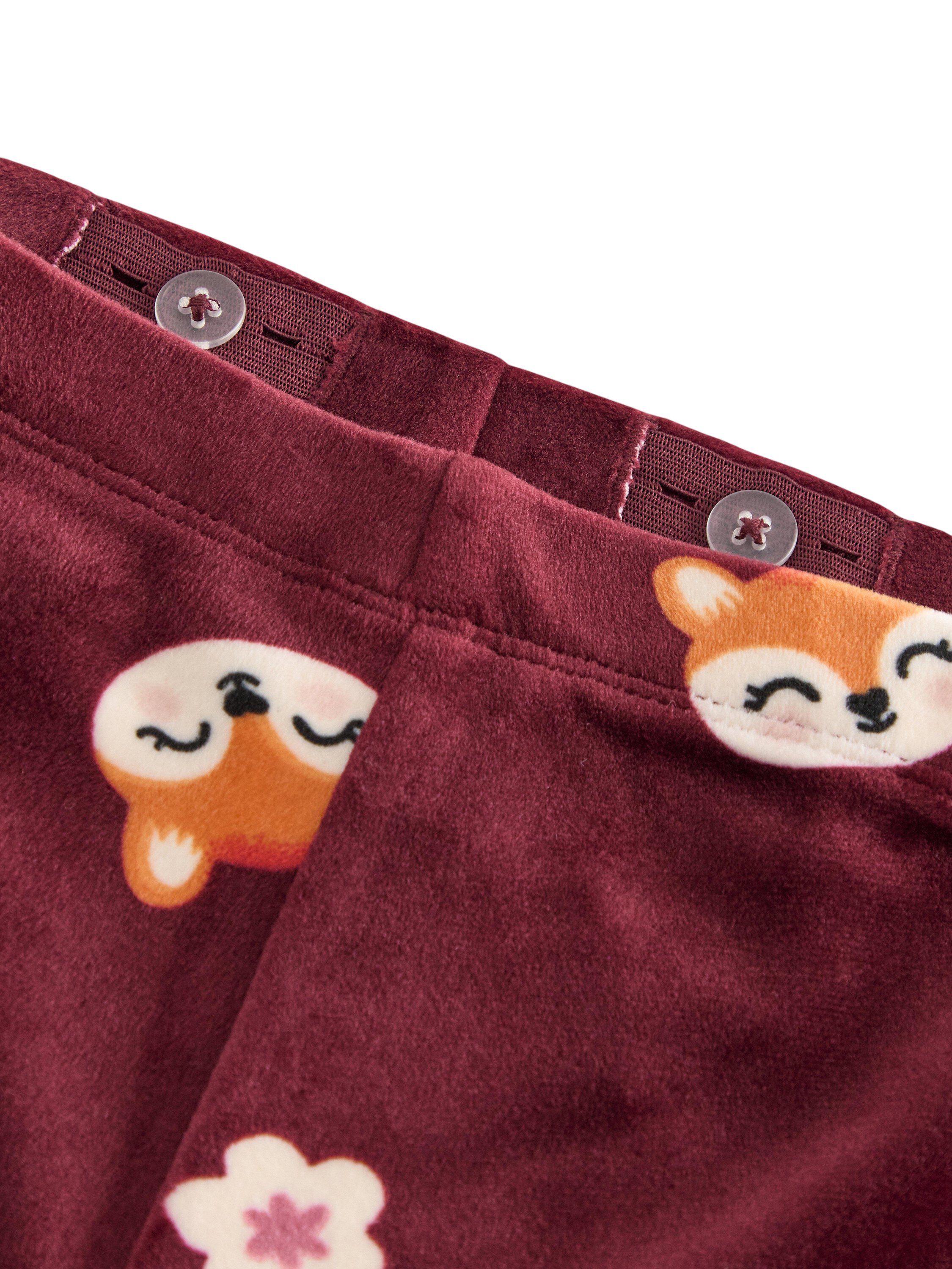 Bl&oslash;de velourleggings med justerbar