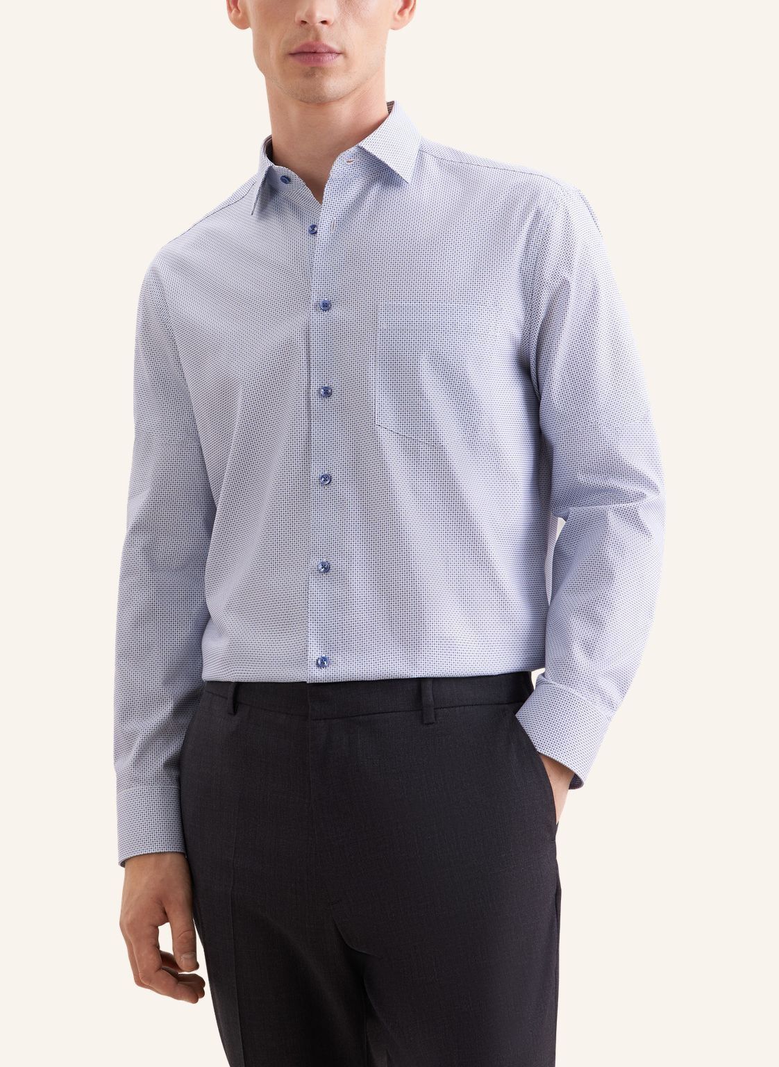 Business shirt Regular 1/1 Kent-Collar Print