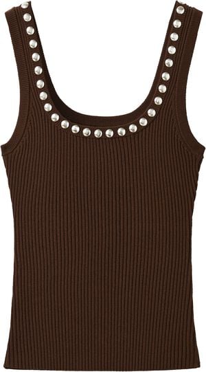 Ribbed studded top