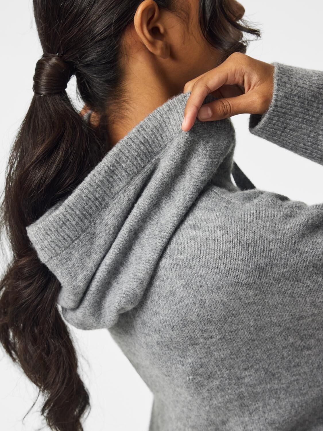 Pcmalou Ls Knit Hoodie Noos Bc