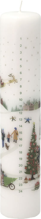 Kalenderljus Vinter 5 x 25 cm Vit Paraffin