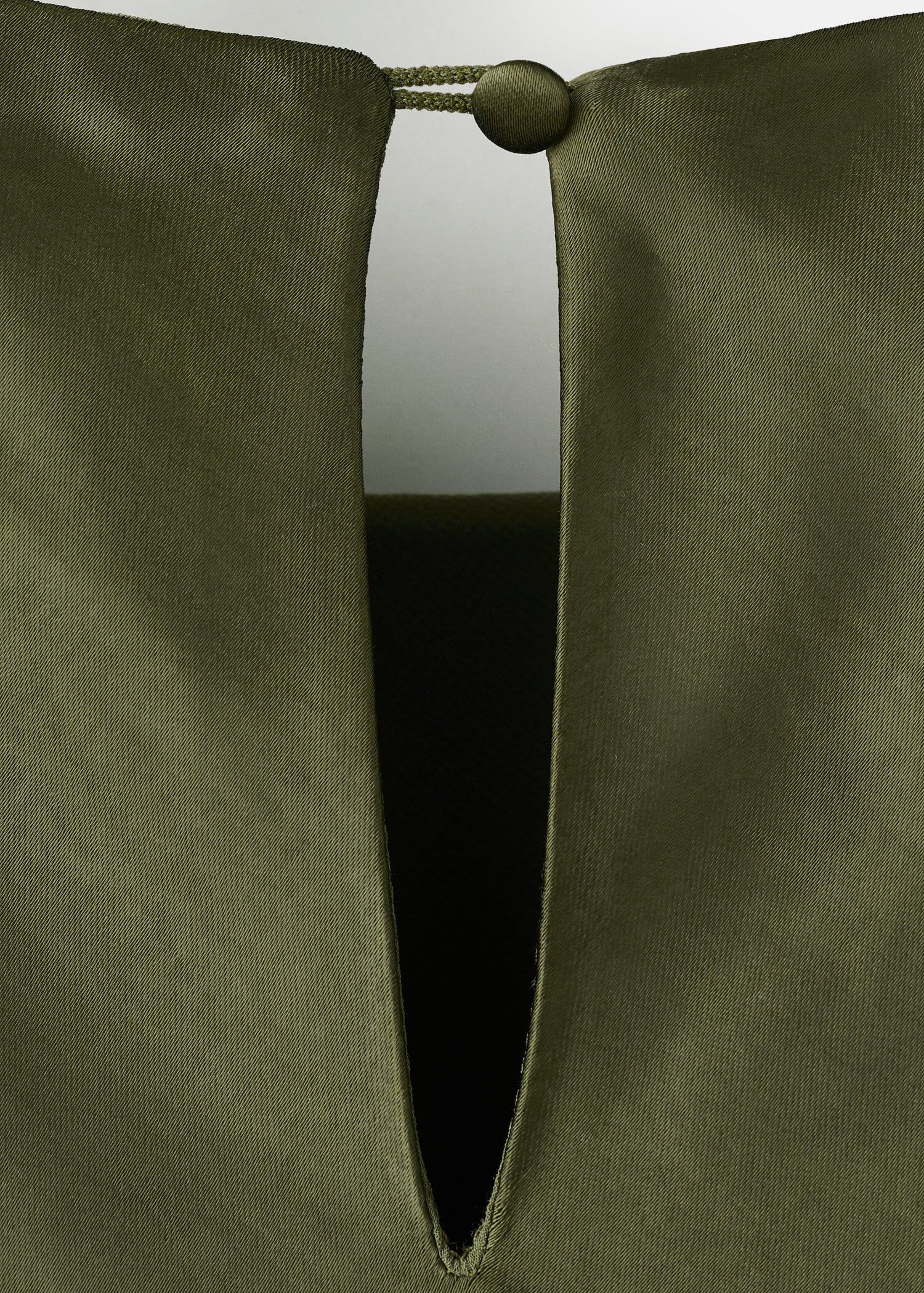 Satin shoulder pad dress