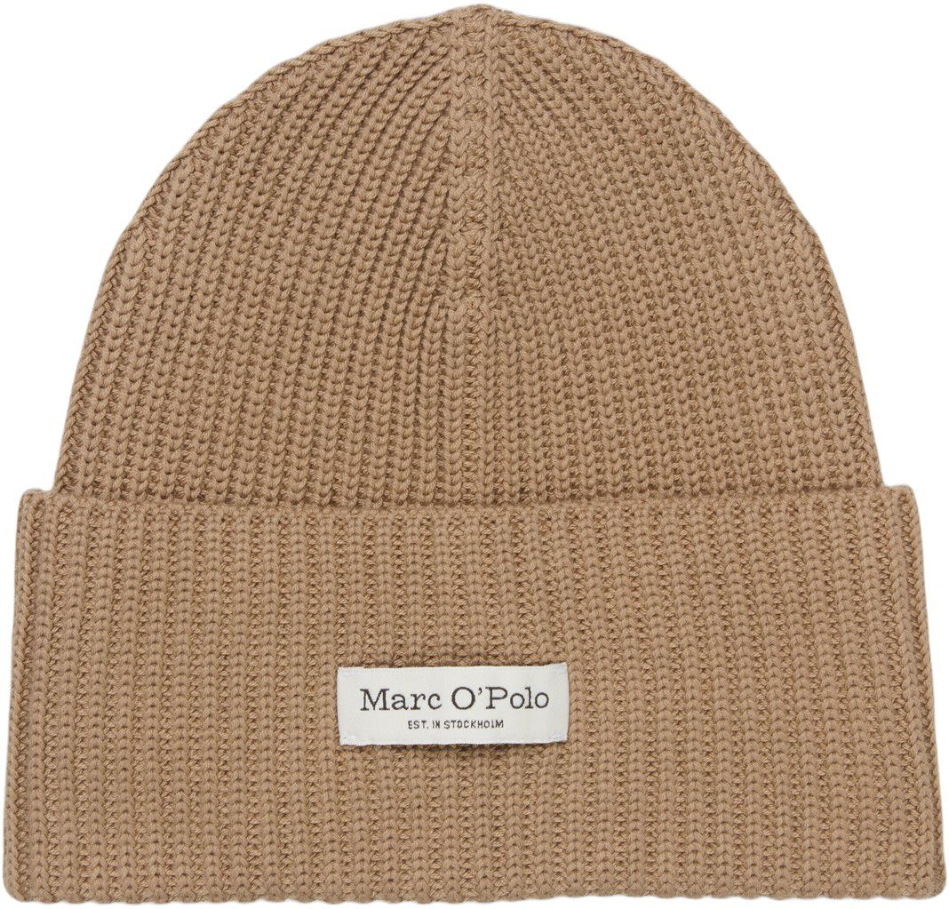 Beanie, knitted, with fold-up