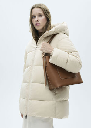 Hood quilted coat